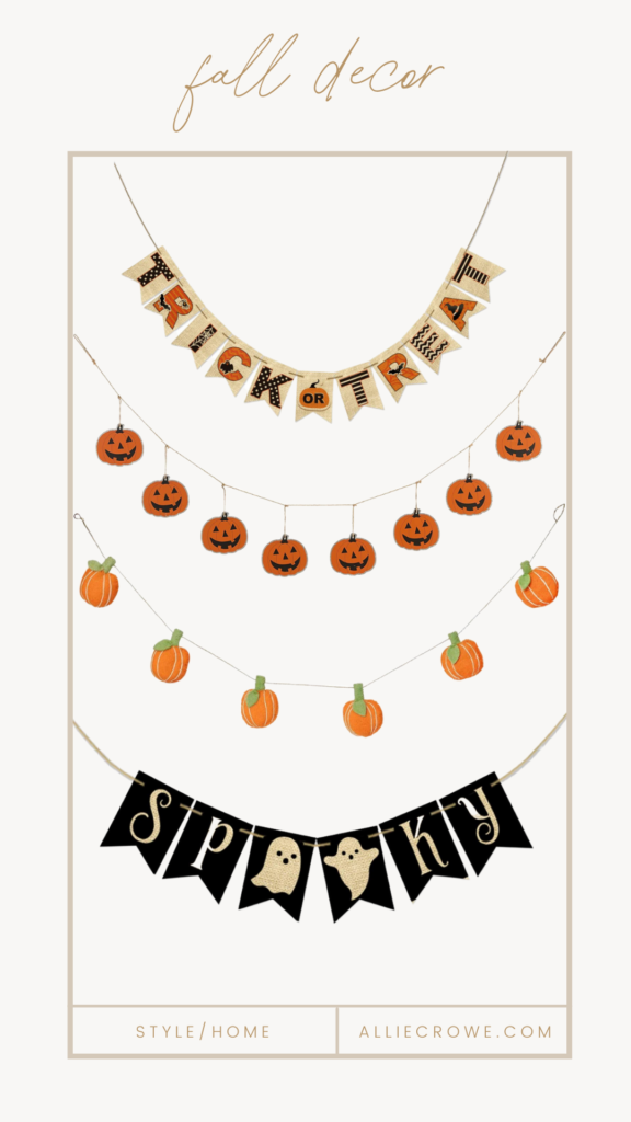 fall garlands and banners